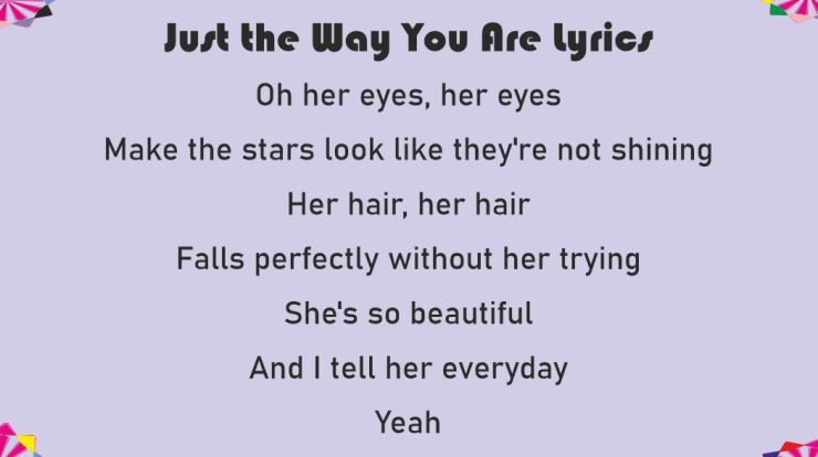 Just the Way You Are Lyrics